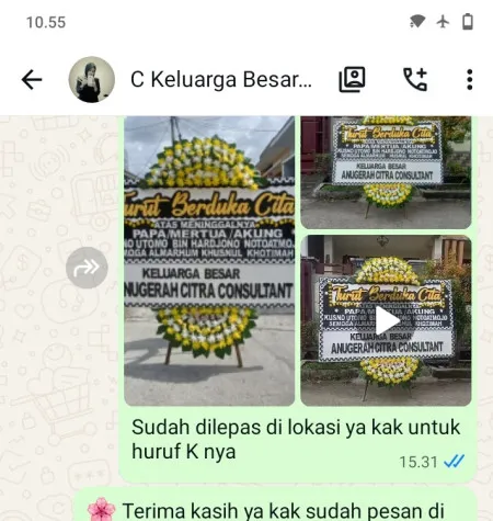 Pengiriman Papan Bunga Duka Soka Karangdowo